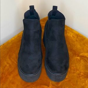 SHEIN Black Platform Booties